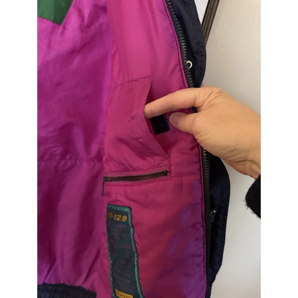 Nevica FS12.9 Mens‎ 40 Ski Jacket RECCO Survival Nylon Color-block Retro Whistle